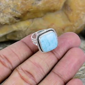 แหวนลาริมาร์สไตล์คลาสสิกของผู้หญิง925เงินประดับด้วยหนามเตยอัญมณีสำหรับวันครบรอบแต่งงานหมั้น - Product Image 2