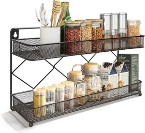 Comptoir étagère à épices en métal organisateur de boîte à épices accessoires de cuisine modernes support de rangement élégant pour organisateur d'épices cuisine - Product Image 4