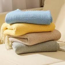 Indian Manufacturer's Double Sided 100% Woolen Woven Throw Blankets Warm Cozy Wool Throws Eco-Friendly Soft Easy <b>Fold</b> <b>Bed</b> <b>Sofa</b> - Product Image 4