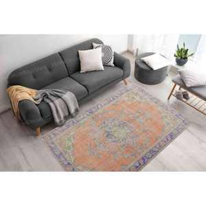 <b>Purple</b> Printed <b>Rug</b>, Oriental Design, Non-Slip, Medallion Pattern, Salon, Gift,Nonwoven Thin <b>Rug</b> - Product Image 4