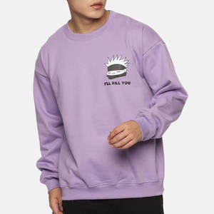 Nueva llegada de los hombres de manga larga de gran tamaño sudadera Casual estilo Hip Hop bordado impreso diseño ligero para la comodidad del invierno - Product Image 1
