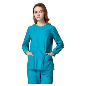 Ensembles d'uniformes médicaux à manches courtes pour femmes Offre Spéciale Uniformes d'infirmière à manches longues en tissu tricoté pour le service OEM des hôpitaux - Product Image 3