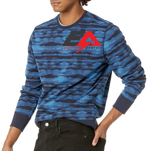 Sweat-shirt à col rond personnalisé unisexe 100% coton épais GSM surdimensionné brodé-Sweat à capuche et sweat-shirt pour homme vierge - Product Image 1
