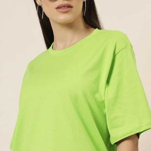 Camiseta de manga corta de algodón suave para mujer, cómoda, ligera, ecológica, estilo veraniego, cuello redondo - Product Image 5
