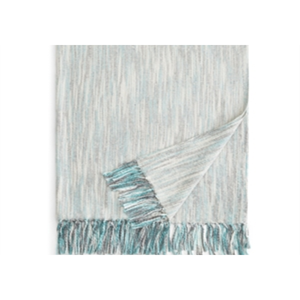 Sparrow & Wren Penelope <b>Luxury</b> Modern Striped <b>Throw</b> <b>Blanket</b> Comfortable White/Turquoise Bedding Soft and Warm - Product Image 2