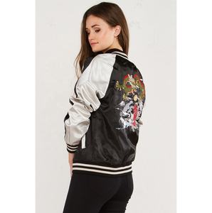 Vestes en Satin personnalisées pour hommes Baseball Satin Sports Team Jacket Whole Sale Rate 2025 Satin Jacket - Product Image 5