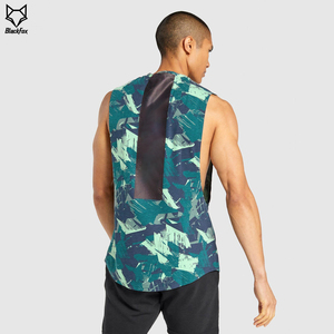 เสื้อแขนกุดตัดแขนกุดของผู้ชายเสื้อแห้งเร็วเป็นมิตรกับสิ่งแวดล้อมพิมพ์ลายดิจิตอลแบบกำหนดเองฤดูร้อนใหม่ล่าสุดลำลองสำหรับยิมยิม - Product Image 2