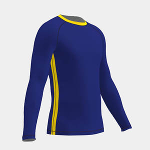 Hombres de manga larga Rash Guard Compresión de secado rápido BJJ Rush Guard para entrenamiento Deportes Protección solar Mangas largas Ligero - Product Image 2