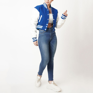 Veste universitaire décontractée respirante pour femmes, service OEM, manches longues, vestes universitaires tendance pour femmes, 100% coton tissé tricoté - Product Image 4