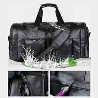 Sac de voyage week-end en cuir véritable 2025 avec fermeture éclair, compartiment à chaussures, pour voyage de nuit, bagage à main réutilisable, grande capacité, résistant à l'eau