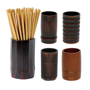 Porte-baguettes en bambou robuste et léger de première classe Design personnalisable pour les fêtes de bureau à domicile Support de rangement mignon pour la vaisselle - Product Image 1