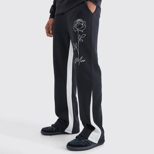 Pantalons de survêtement évasés pour hommes avec logo patchwork personnalisé, vêtements décontractés de haute qualité, pantalons de survêtement pour hommes en prix de gros - Product Image 1
