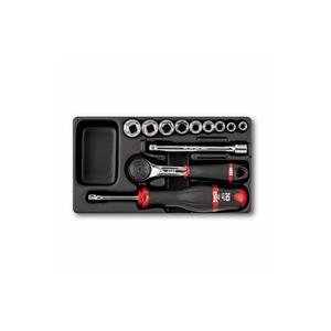 Usag 12-Piece <b>Ratchet</b> Set with Hexagonal <b>Sockets</b> and Inserts - Product Image 1