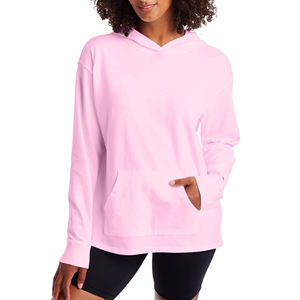 Professional Customized Logo Printing Light Weight OEM ODM <b>Fleece</b> Material <b>Women</b> Pullover Hoodies - Product Image 1