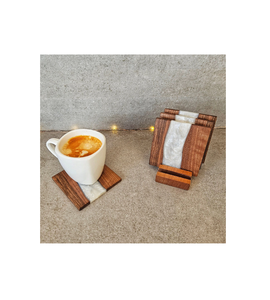 ถาดรองแก้วไม้เรซินรูปลักษณ์ใหม่ล่าสุดสำหรับชากาแฟคุณลักษณะเป็นมิตรกับสิ่งแวดล้อม - Product Image 1