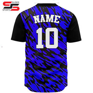 Maillots de baseball personnalisés OEM sublimés en gros, imprimés, respirants, logo personnalisé, haute qualité, 100% polyester, antibactérien - Product Image 6