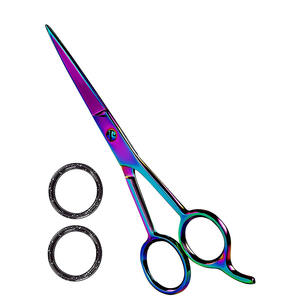Ciseaux de coiffure enduits de couleur titane pour salon et usage domestique Ciseaux en acier inoxydable à haute teneur en carbone 6.5 pouces - Product Image 1