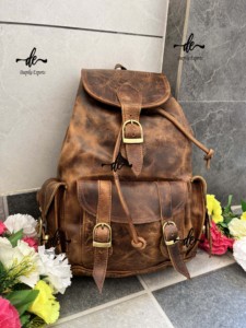 Crunch Leather <b>Backpack</b> Stylish <b>Multi</b> Uses Bags New Design Pocket <b>Multi</b> Uses <b>Backpack</b> Wholesale Bulk Product - Product Image 5