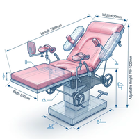 Table d'examen gynécologique et lit d'accouchement chirurgical hydraulique manuel, à prix compétitif, transformable en modèle électrique - Meilleures ventes