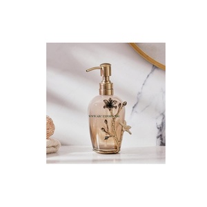 Dispensador de jabón de gran tamaño, accesorios de baño de Metal y vidrio, dispensador de jabón para fregadero, dispensador casero artesanal de la mejor calidad - Product Image 1