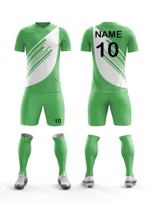 Meilleurs uniformes de football en polyester par sublimation, design personnalisé, couleur dégradée, séchage rapide, respirant, prix de gros OEM, logo personnalisé - Product Image 3