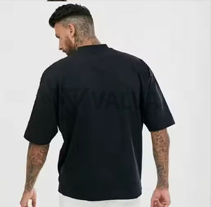 Camisetas Extra Grandes Personalizadas de Algodón 100% Transpirables de Secado Rápido con Cuello Alto Estilo Casual Elegante para Hombre 2024 Servicio OEM - Product Image 4