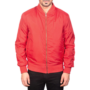 High Street OEM Chaqueta de béisbol para hombre Original Satén Bomber Cuello alto Invierno Letterman Chaqueta de satén Cremallera larga 100% Tejido - Product Image 1