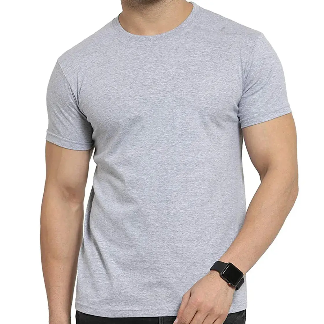 Atasan Musim Panas kaus lengan pendek atribut Solid Kasual kaus katun olahraga kebugaran Gym pria kaus pria kualitas tinggi