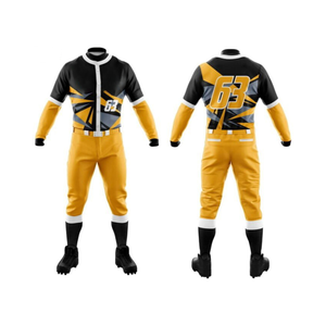 Uniformes de baseball légers pour jeunes hommes, extensibles et respirants, ensembles d'uniformes de sublimation imprimés de haute qualité - Product Image 2