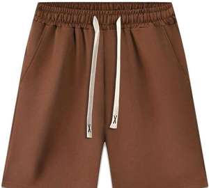 Venta al por mayor de pantalones cortos de cintura media para hombres 100% algodón respetuoso con el medio ambiente transpirable elástico cintura cierre High Street OEM servicio disponible - Product Image 2