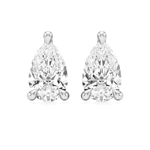 Pendientes de Diamante Solitario en Forma de Pera Diara - Product Image 1