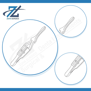 Blalock Bulldog <b>Clamp</b> 48mm Manual Surgical Stainless Steel Vascular Occlusion <b>Clamp</b> Curved 14mm Serrated Jaw Handle Atraumatic - Product Image 4