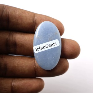 คริสตัลบำบัดแบบแฮนด์เมดจากธรรมชาติของ angelite มีลักษณะสวยงามมากทรงหลวมเรียบลื่นในทุกขนาดรูปทรงคริสตัลแองกีไลท์จากธรรมชาติทั้งหมด - Product Image 2