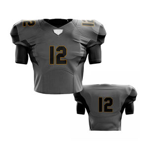 2025 camisetas de fútbol grises personalizadas a la moda de manga corta para hombres, camiseta de fútbol americano, servicio OEM disponible - Product Image 1