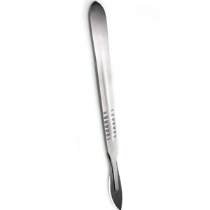 Manche de scalpel n°4 en acier inoxydable Kit de chirurgie avec 4 instruments chirurgicaux réutilisables pour applications à grandes lames - Product Image 3