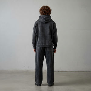 Conjunto de 2 Piezas de Sudadera con Capucha y Pantalones Deportivos Extra Grandes Estampados de Alta Calidad para Hombre, Ropa Urbana Estampada Vintage, Cómoda, de Poliéster/Algodón - Product Image 3