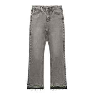 Jeans Ajustados Rotos de Color Sólido de Moda Otoño Invierno 2025 para Hombre, Estilo Urbano con Agujeros Desgastados, Estilo Urbano de Alta Gama, Tejido - Product Image 6