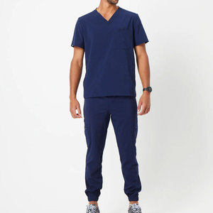 Medical Nursing Cotton <b>Scrub</b> Suits Wholesale Customizable Short Sleeve Tops Pants <b>Scrub</b> <b>Sets</b> for Online Sale - Product Image 1