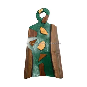 핫 셀링 독특한 프랙탈 태운 커스터마이즈 디자인 매력적인 나무와 수지 도마 & 도마 RF 공예