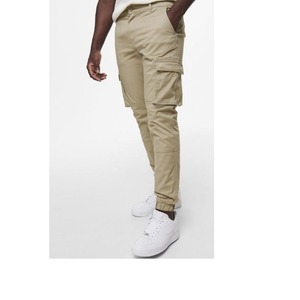 Pantalon Cargo d'hiver décontracté à taille haute pour hommes, grande taille, motif droit, multi-poches, toile pour vêtements de plein air exportés. - Product Image 4