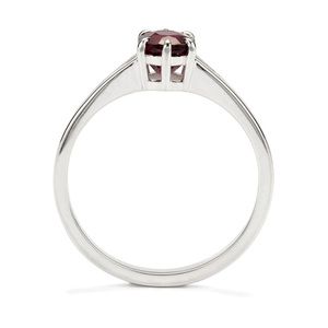 Malawi Red <b>Garnet</b> <b>Ring</b> 1.10 Carat Fancy Cut Claw Setting Slightly Included Clarity 8x6mm For Women 925 Sterling Silver Grandeur - Product Image 3