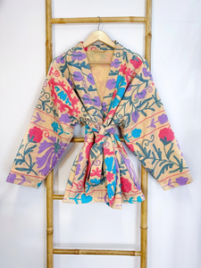 Suzani เสื้อแจ็กเก็ตสั้นปักด้วยมือสำหรับผู้หญิงของขวัญพิเศษสำหรับเทศกาลของขวัญพิเศษสำหรับเธอ - Product Image 2