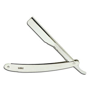Navaja de Afeitar Profesional para Hombre, de Acero con Alto Contenido de Carbono, con Hoja Reemplazable, Plateada, UBI UBI-1207-1 - Product Image 1