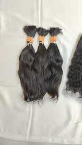 Paquetes de cabello humano natural crudo indio Onda rizada y estilos rectos Remy y tamaños de cabello sin procesar 20-30 pulgadas HD Lace - Product Image 4