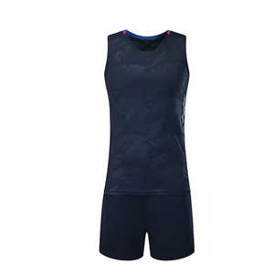 Venta directa de fábrica Último diseño Uniforme de voleibol Ropa de práctica Sublimación de color sólido Camiseta de voleibol para hombres - Product Image 2