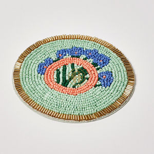 Posavasos con Iniciales de Nombre Hechos a Mano con Cuentas de Vidrio, Novedad 2026, Artículos de Bar Elegantes para Vasos de Café, Té y Cócteles, Alfombrillas y Protectores - Product Image 6