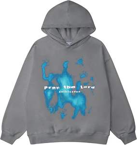 2025 haute qualité sweat à capuche lourd 100% coton pull à capuche unisexe personnalisé impression numérique sweats à capuche pour hommes et femmes coton mélangé - Product Image 4