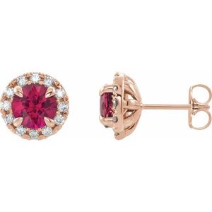 Pendientes de Diamantes Estilo Halo Franceses - Product Image 1
