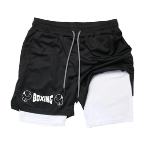 Pantalones Cortos de Boxeo para Hombre, Verano 2025, Deportivos y de Fitness, 2 en 1, Transpirables, para Entrenamiento Deportivo - Product Image 1