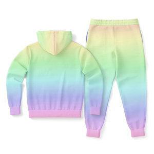 Unisex Custom Printed <b>Tie</b>-<b>Dye</b> Gradient Logo Tracksuit Rhinestone Sportswear & Athleisure with Plus Size Features Soft Fabric - Product Image 2